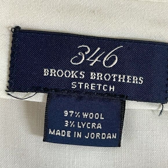 Brooks  Brothers 346 wool stretch pleated pants with cuffs - Picture 4 of 7